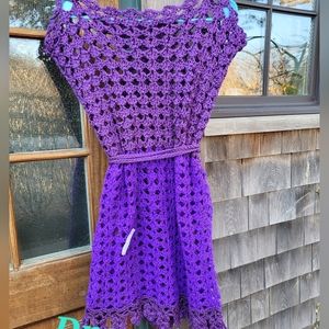 Handmade crochet Purple dress